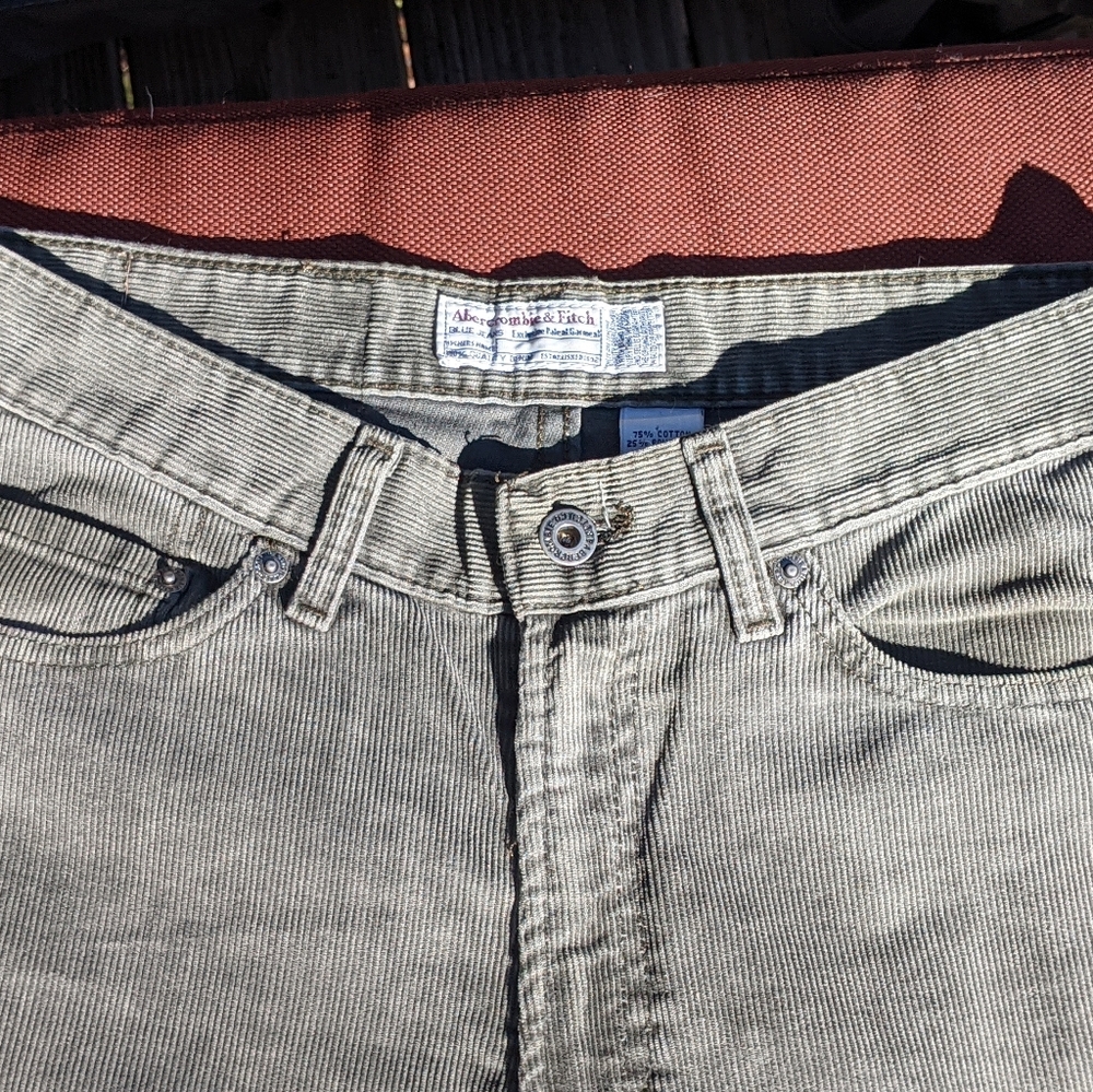 Vintage 1990s Abercrombie & Fitch Army Green Corduroy